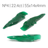 14.55-23.5ct 1pc Lab Grown Zambian Emerald with inclusions Faceting Rough Stone