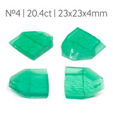 12.75-20.4ct 1pc Lab Grown Colombian Emerald with inclusions Faceting Rough Stone