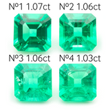 Lab Grown Colombian Emerald Octagon Cut 6x6mm 1.07-0.95ct Loose Gemstone