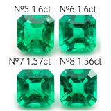 Lab Grown Colombian Emerald Octagon Cut 7x7mm 1.68-1.56ct Loose Gemstone