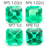 Lab Grown Colombian Emerald Octagon Cut 6x6mm 1.07-0.95ct Loose Gemstone