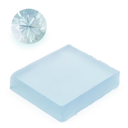 283ct Recrystallized Aquamarine Sapphire (Czochralski) Lab Grown Faceting Rough