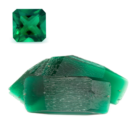 72.4-74.9ct 1pc Lab Grown Zambian Emerald with inclusions Faceting Rough Stone