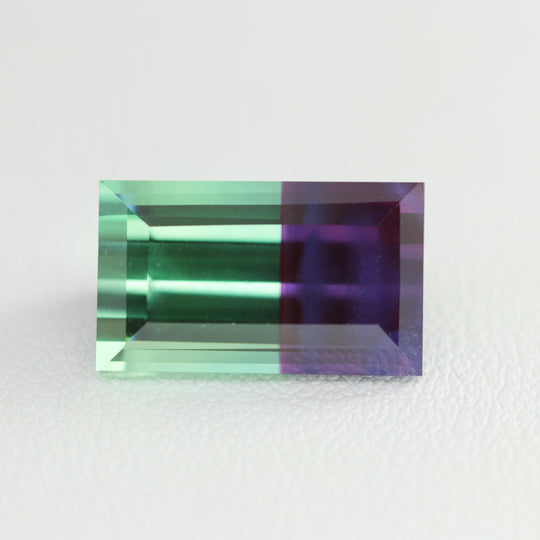 11.6ct Recrystallized Bi-Color Mint and Kunzite Sapphire BG 15.7x9.3 Lab Created