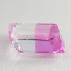 19.1ct Recrystallized Bi-Color Pink/White Sapphire Baguette 20x12 Lab Created