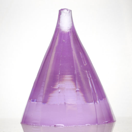 228.1gr Recrystallized Lavender Garnet (YAG) Prism Lab Created Faceting Rough