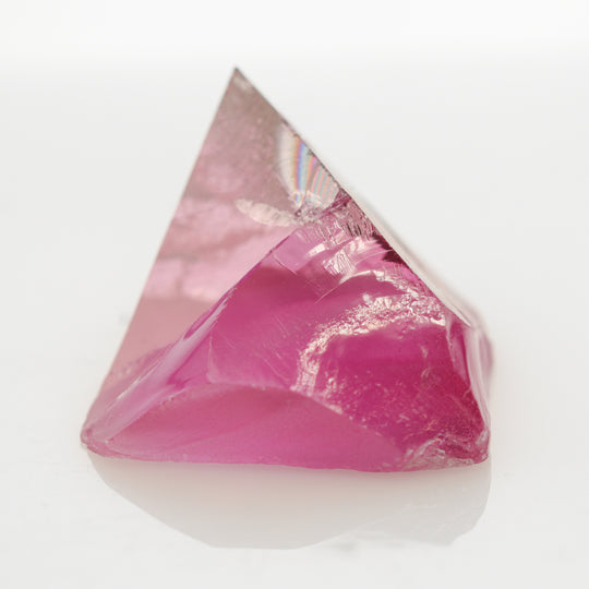 44.2ct Recrystallized Pink Ruby (HDSM) Lab Created Faceting Rough