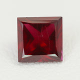 0.83ct Recrystallized Pigeon Blood Ruby (Hydrothermal) Square 5x5 Lab Created