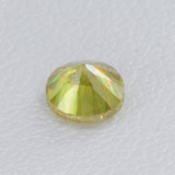 0.61ct Recrystallized Rutile Radiant Yellow Round 4.6 mm Lab Created Loose Stone