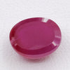 4.6ct Recrystallized Opaque Strong Red Ruby Cabochon 10x8 Lab Created