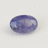 0.79ct Recrystallized Opaque Blue Sapphire Oval 6x4 Lab Created