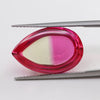 15.31ct Bi-Color Pink/Peach Sapphire Pear Cabochon 18x11 Lab Created
