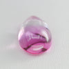 15.34ct Bi-Color Pink/White Sapphire Pear Cabochon 18x11 Lab Created