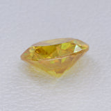 1.31ct Recrystallized Rutile Radiant Yellow Round 6.7 mm Lab Created Loose Stone