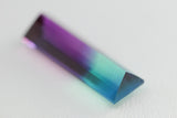 15.84ct Recrystallized Bi-Color Mint/Kunzite Sapphire Baguette 25x8 Lab Created