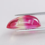 15.31ct Bi-Color Pink/Peach Sapphire Pear Cabochon 18x11 Lab Created