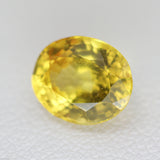 2.38ct Recrystallized Yellow Sapphire (Hydrothermal) Oval 8.5x7 Lab Created