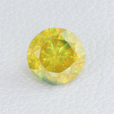 0.8ct Recrystallized Rutile Radiant Yellow Round 5.3 mm Lab Created Loose Stone