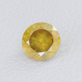 0.52ct Recrystallized Rutile Radiant Yellow Round 4.5 mm Lab Created Loose Stone