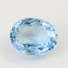 2.99ct Hydrothermal Beryl Blue Aquamarine Oval 10x8 mm Lab Created Stone