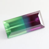 20.2ct Recrystallized Bi-Color Mint/Kunzite Sapphire Baguette 22x9 Lab Created