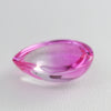 15.34ct Bi-Color Pink/White Sapphire Pear Cabochon 18x11 Lab Created