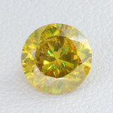 1.99ct Recrystallized Rutile Radiant Yellow Round 7.5 mm Lab Created Loose Stone