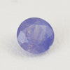 0.74ct Recrystallized Opaque Blue Sapphire Round 5x5 Lab Created