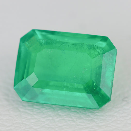 1.3-1.4ct 1pc Colombian Hydrothermal Emerald Lab Created Loose Stone