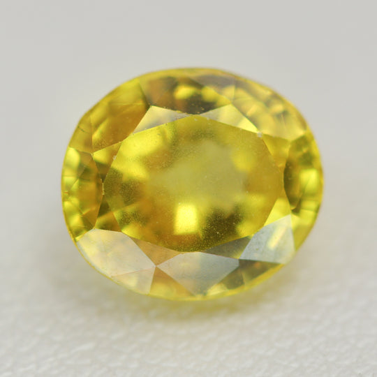 2.68ct Recrystallized Yellow Sapphire (Hydrothermal) Oval 8.5x7.5 Lab Created
