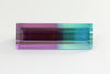 15.84ct Recrystallized Bi-Color Mint/Kunzite Sapphire Baguette 25x8 Lab Created