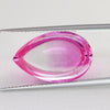 15.34ct Bi-Color Pink/White Sapphire Pear Cabochon 18x11 Lab Created