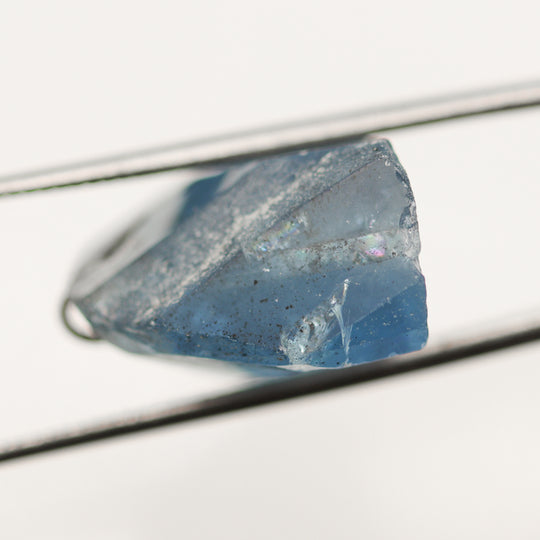 18.5ct Hydrothermal Beryl Blue Aquamarine Collectible Crystal Lab Created Rough
