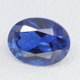 1.5ct Recrystallized Royal Blue Sapphire (Hydrothermal) Oval 8x6 Lab Created