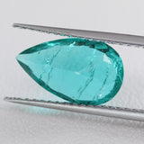 2.4ct Hydrothermal Beryl Paraiba Aquamarine Pear 12x7 mm Lab Created Stone