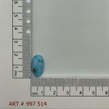 4.8ct Natural Turquoise Oval Cabochon From Maikain Kazakhstan