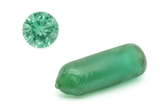 73-83gr 1pcs Emerald Green Spinel #137 Djeva Lab Created Faceting Rough Stone