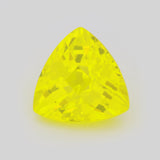 5.15-5.28ct 1pc Trillion 10 mm Recrystallized Neon Yellow Garnet (YAG) Lab Created