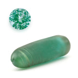 60-63gr 1pc Bluish Green Spinel #136 Djeva Lab Created Faceting Rough Stone