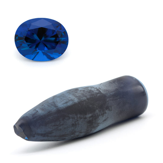 90-98gr 1pc Dark Blue Spinel #112 Djeva Lab Created Faceting Rough Stone