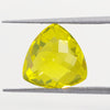 8.72-8.88ct 1pc Trillion 12 mm Recrystallized Neon Yellow Garnet (YAG) Lab Created