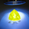 5.15-5.28ct 1pc Trillion 10 mm Recrystallized Neon Yellow Garnet (YAG) Lab Created