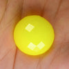 28.6ct Recrystallized Neon Yellow Garnet (YAG) Round Cabochon 17.5 mm Lab Grown