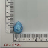 22ct Natural Turquoise Pear Cabochon From Maikain Kazakhstan