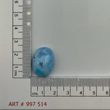 27.5ct Natural Turquoise Oval Cabochon From Maikain Kazakhstan