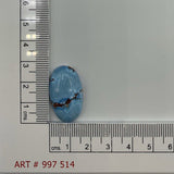 22.8ct Natural Turquoise Oval Cabochon From Maikain Kazakhstan