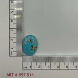 12.7ct Natural Turquoise Oval Cabochon From Kazakhstan