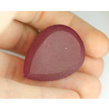 160ct Recrystallized Strong Red Ruby Pear Shape Lab Created