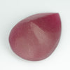160ct Recrystallized Strong Red Ruby Pear Shape Lab Created