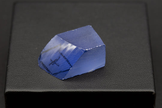 66ct Recrystallized Blue Sapphire (Czochralski) Lab Created Faceting Rough